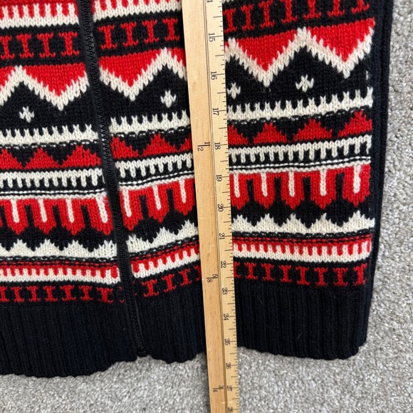 Lauren Ralph Lauren Womens Large Fair Isle Zip‎ Up Vest Sweater Knit - Picture 3 of 6
